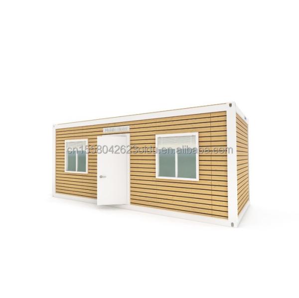 Hôtel Accommodation fenêtres en alliage d'aluminium Structure modulaire en acier moderne Imitation en bois Luxe appartement pour une seule personne