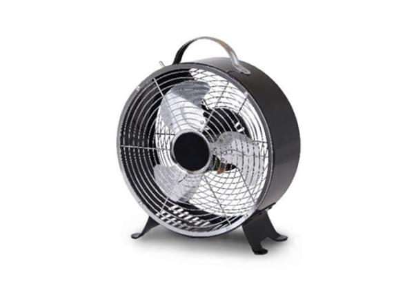 Powerful Vintage Electric Retro Table Top Fan Metal Bronze 2 Speed 120 Volt
