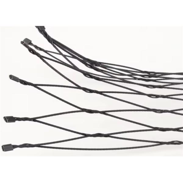 Черный цвет узловый тип нержавеющей стали проволока веревка сетка для обезьяны и зоопарка ограждения