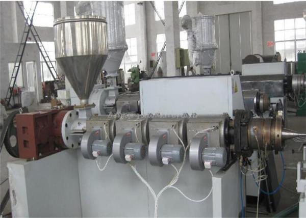 PVC Corrugated Pipe Making Machine Twin Screw Extruder , Single Wall PVC Pipe Extrusion Machine