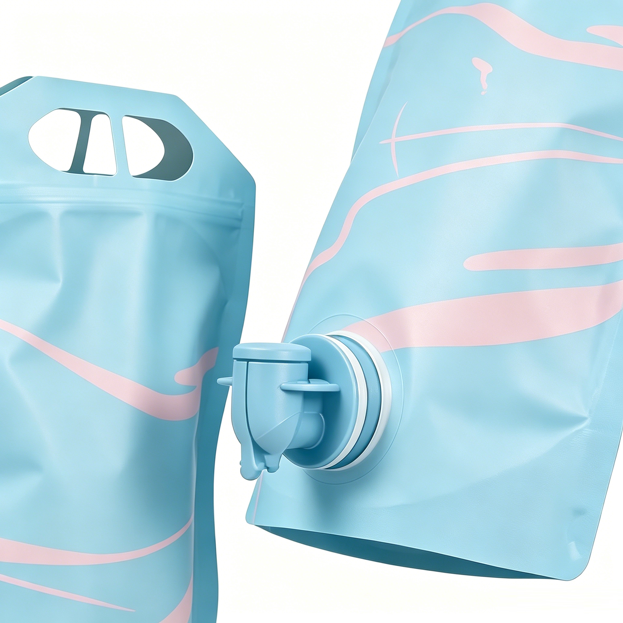 Portable Liquid Soft Packaging Bags With Dispensing Valve | Custom Printed Stand Up Spout Pouches For Wine, Beverage, Syrup & Bulk Liquid OEM