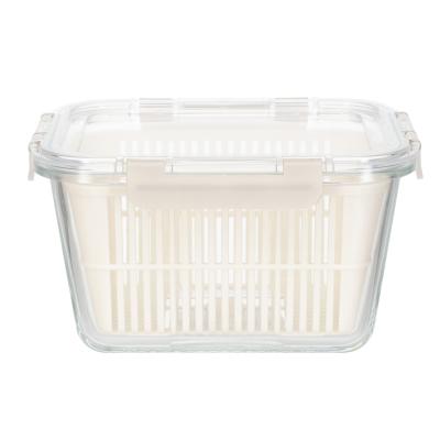 1050ml 1800ml Rectangular Glass Food Container With Detachable Snaps Liquid Silicone Lid
