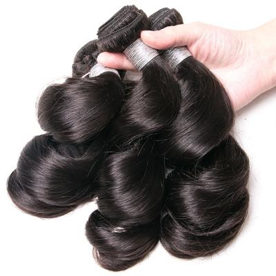 Real Peruvian Human Hair Bundles , Soft Peruvian Loose Body Wave Hair