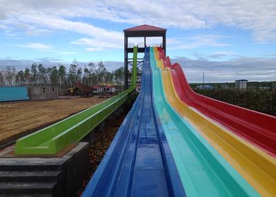 Fiberglass Colorful Water Slide Outdoor Long Multi Lane For Racing