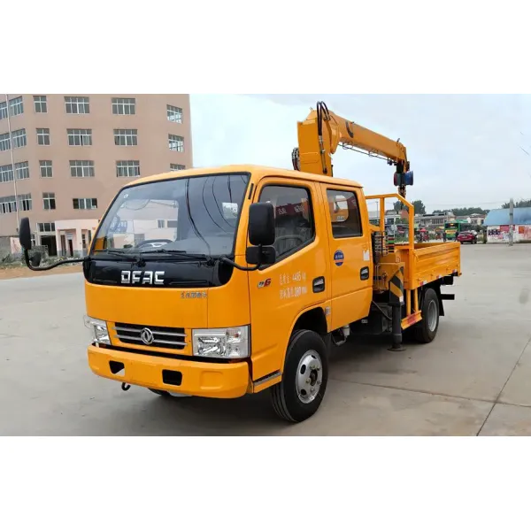 Small Truck Mounted Cranes Dongfeng 2t Knuckle Boom Truck Crane With 3 Arms