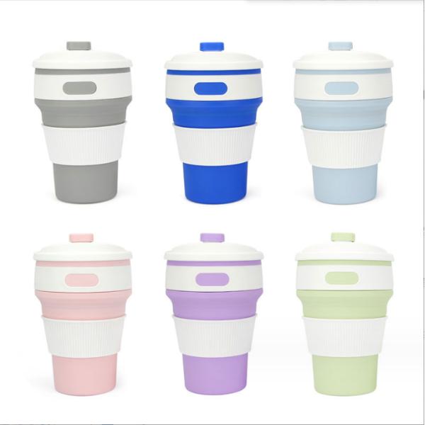 Convenient 350ml Foldable Silicone Coffee Cup for Presents and Outdoor Enthusiasts