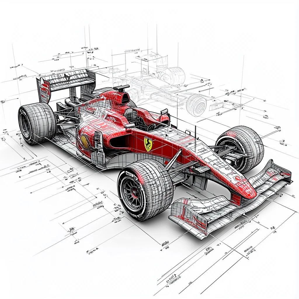 Custom TOPDON F1 Racing Car Sculpture - Fiberglass & Resin Construction with Weather Resistant Coating for Motorsport Displays