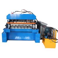 Línea de formación de rollos de producción de pisos para cubiertas de chapa de acero, máquina PLC