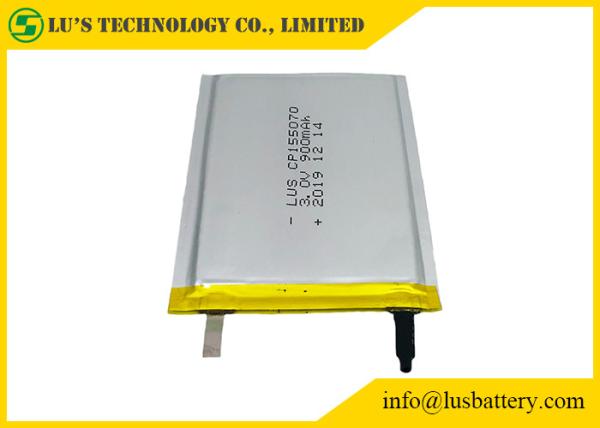 900mah 3 Volt Ultra Thin Battery CP155070 Lithium Manganese Battery
