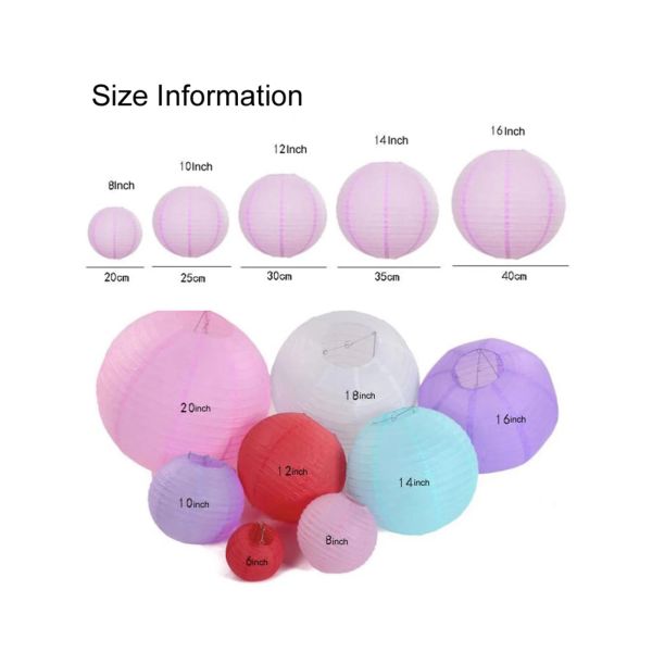 Wholesale Customized Printing Hanging Round Colorful Paper Lamp Paper Lanterns