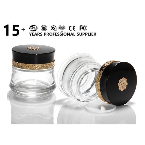 Косметика Крем для лица Стеклянная банка 50 мл и стеклянная упаковка Круглая стеклянная бутылка с морозом Качество на заказ 5г 10г 15г
