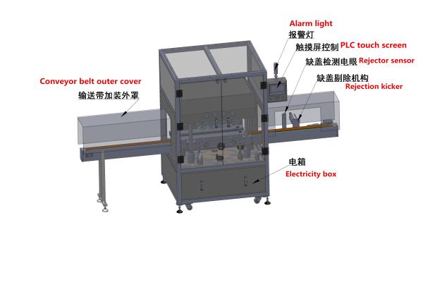 Plastic Bottle Cap 8 Wheels Rotary Screw Capping Machine with Mechanical Driven Type