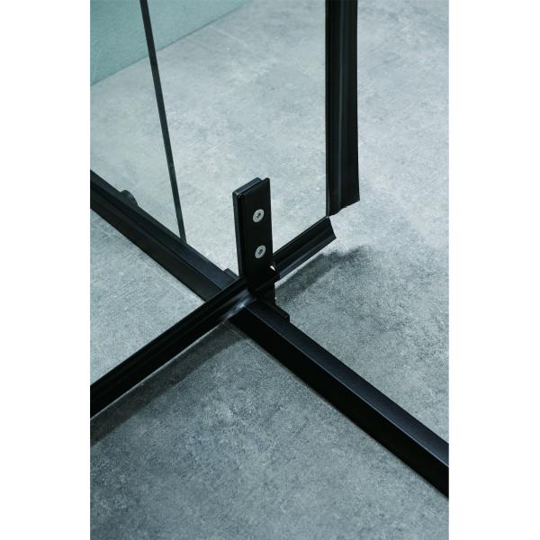 Affordable Black SS Frame Shower Enclosures With Tempered Glass For Modern