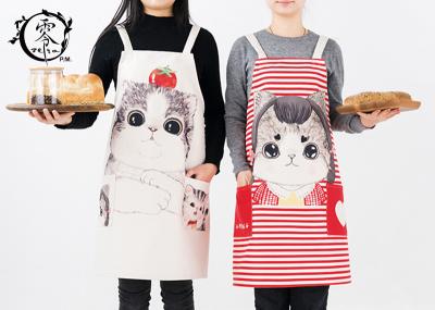 Women Kitchen Canvas Apron Polyester Jute With Pockets Extra Long Ties For Cooking Baking