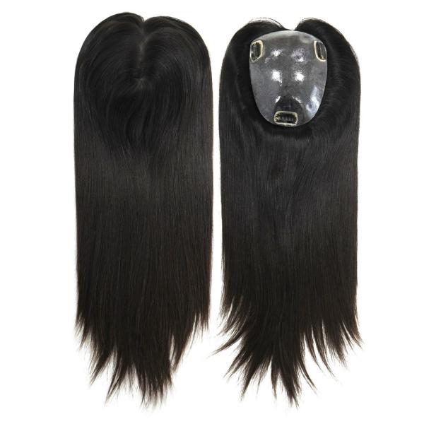 Cuticle Remy Hair Topper Full Injected Poly skin Best Quality Hair Top Piece Hairpieces for Women Wig Lady Toupee Topper