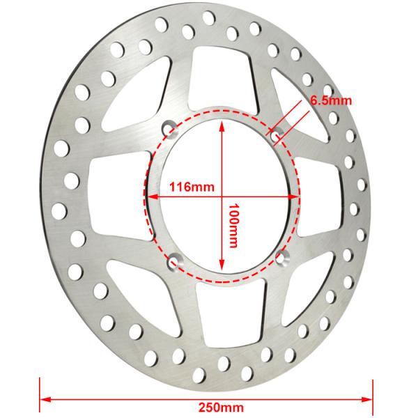 Replace/Repair Purpose Custom Front Dirt Bike 250mm Brake Disc Rotor for Kawasaki KDX200 KDX250 KLX300 KLX650