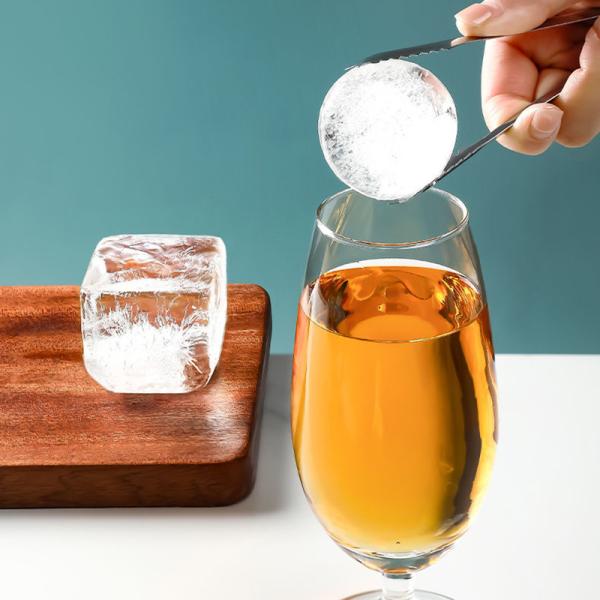 MHC Ice Cube Trays For Freezer Silicone With Lid Large Square And Round Ice Cream Tools