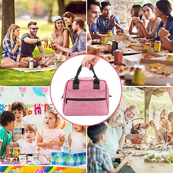 Soft Sided Insulated Cooler Tote Bags For Outdoor Camping / Beach Pink Color