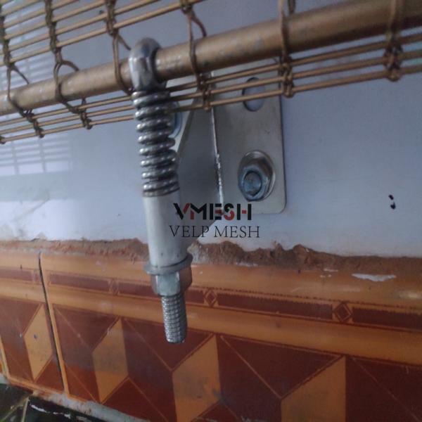 Decorative Stainless Steel Cable Rod Woven Metal Wire Mesh For Facade Curtain