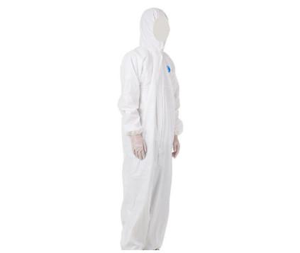 Dust And Waterproof Non Woven Coverall With Front Long Zipper / Elastic Cuffs