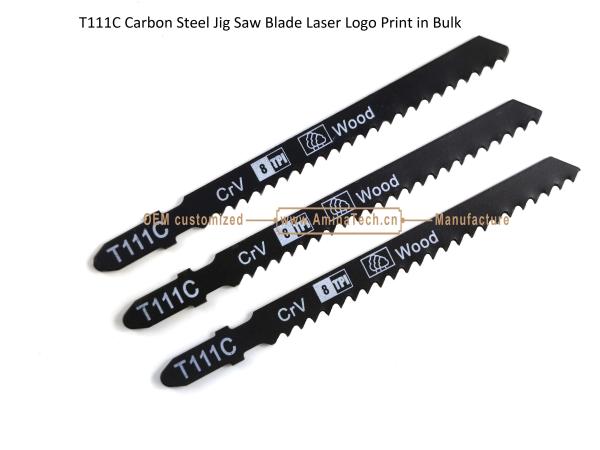 T111C Carbon Steel Jig Saw Blade Laser Logo Print in Bulk size:100mmx8x8T, Cutting Woods,Reciprocating Saw Blade
