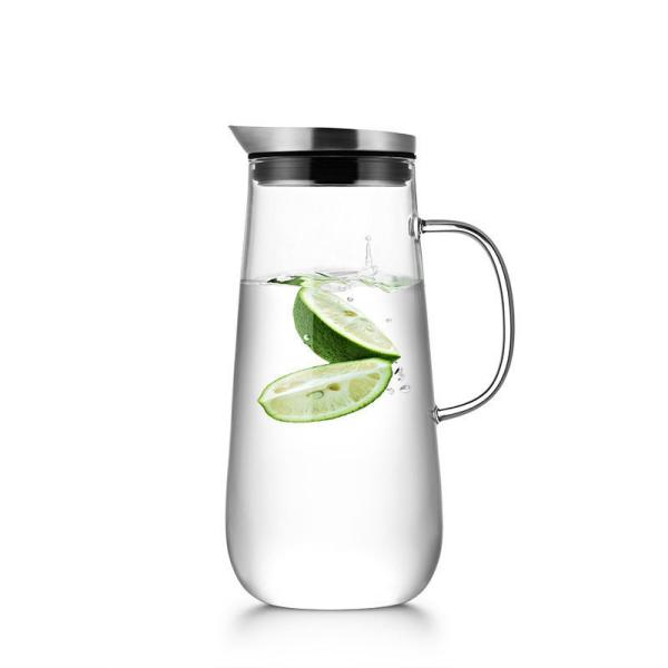 Clear Borosilicate Glass Pitcher Filtration Water Jug 1500ml In Bulk