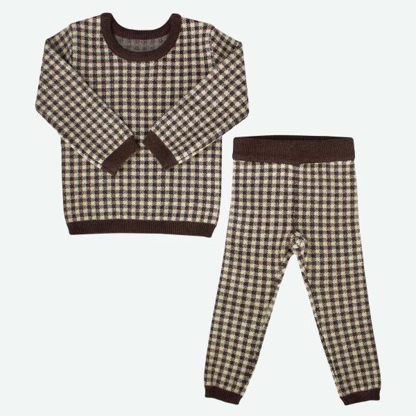 2023 2024 Autumn Winter Baby sweaters clothes Jacquard knitted design customized kids sweater set