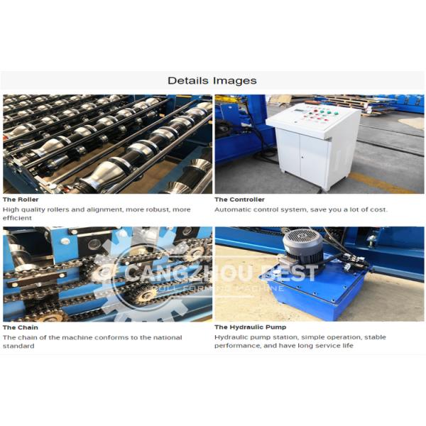 Blue Steel Double Layer Roll Forming Machine For Construction Building Material