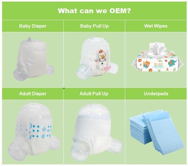High Absorption Breathable Full Cotton Adult Baby Pant Style Diapers