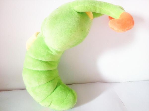 Plush Caterpillar Stuffed Toy Insect Green Toy Holiday Gift Present 35cm Hanging Toy Present PP Cotton INSIDE Present
