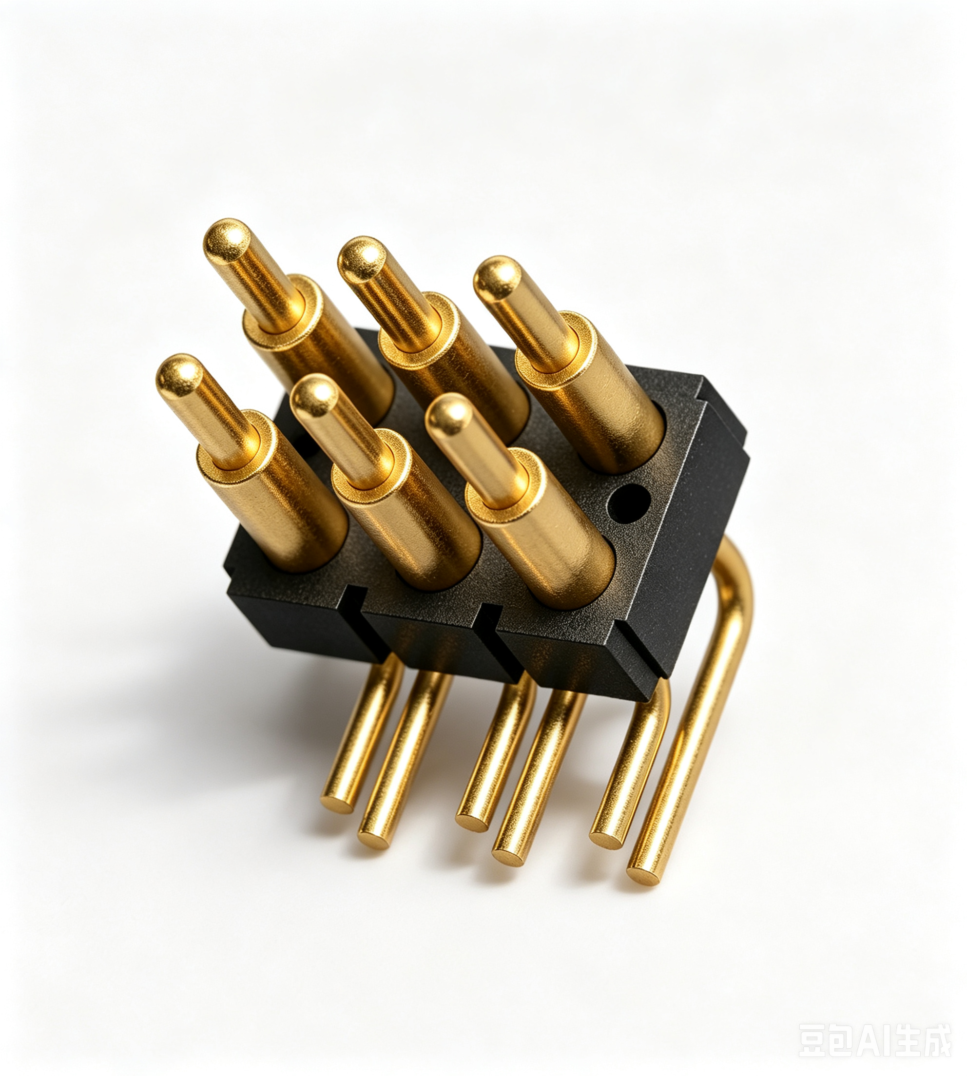 Customized double row right angle 6pin spring loaded pogo pin Connector