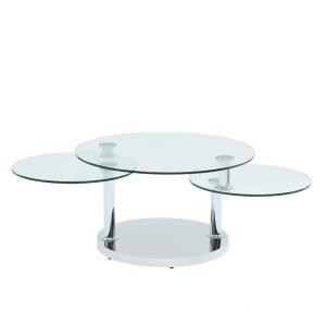 Glass Nesting Coffee Cafe Tables Durable Multifunctional Adjustable