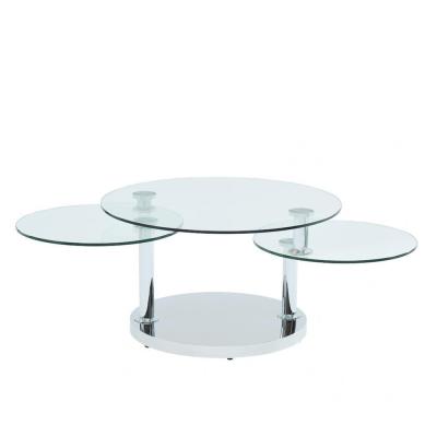 Glass Nesting Coffee Cafe Tables Durable Multifunctional Adjustable