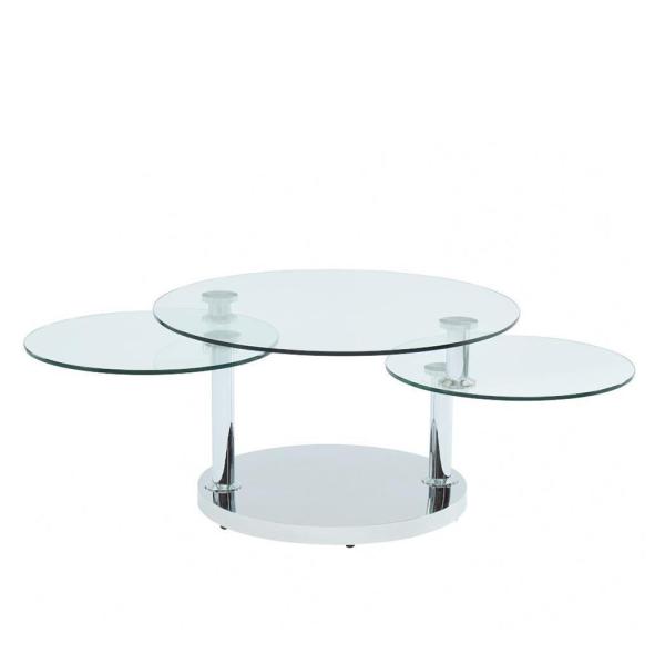 Glass Nesting Coffee Cafe Tables Durable Multifunctional Adjustable
