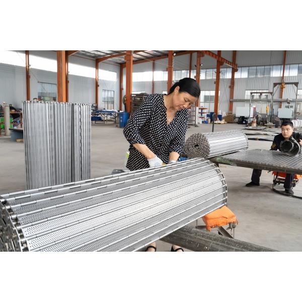                  Flat Flex Wire Mesh Conveyor Belt Metal Conveyor Belt Food Mesh Belt             
