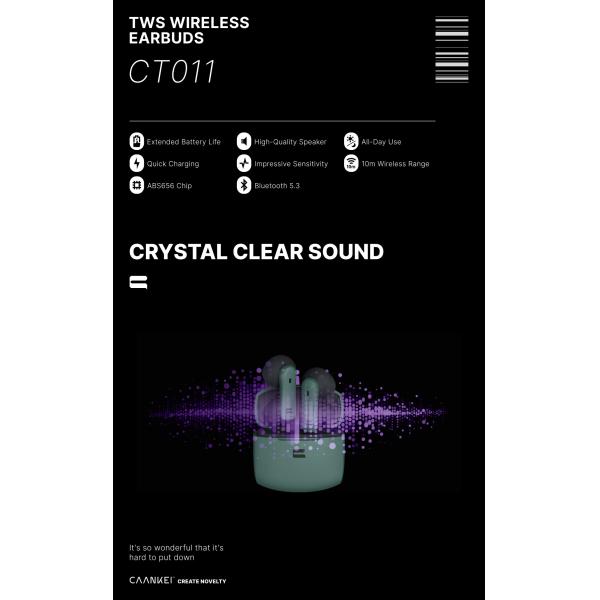 8cm-15cm IPX4 True Wireless Stereo Earphones Anc Earbuds With Microphone 42dB