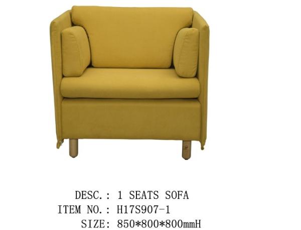Pure Foam Filling Linen Fabric Sofa Imitated Cashmere Cloth Solid Wood Legs