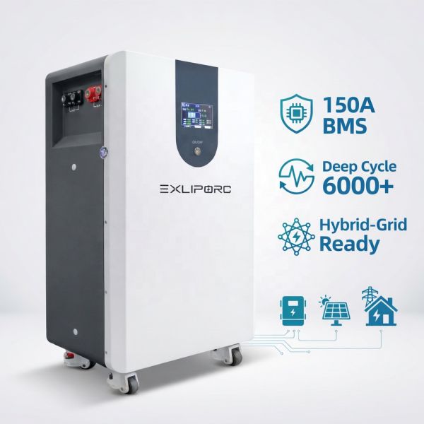16kWh 51.2V LiFePO4 Battery Pack 314Ah Deep Cycle Solar Storage Battery 150A BMS for Off Grid System