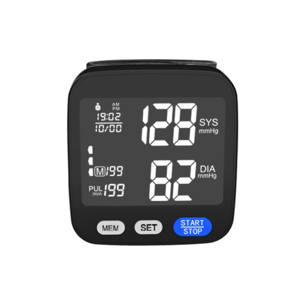 AAA Battery Digital Blood Pressure Monitor Wrist Type ABS Plastic Healthcare Medical Supplies