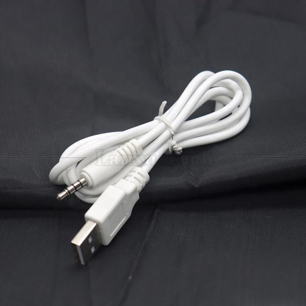 Sync Data Charging USB A Male to Aux 4 Poles 3.5mm Audio DC Jack Adapter Charger Cable for Speaker Headphone