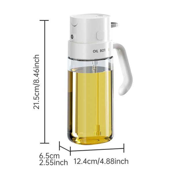 2 In 1 Pour Oil Mister for Air Fryer Salad Frying 550ml Olive Oil Dispenser Bottle