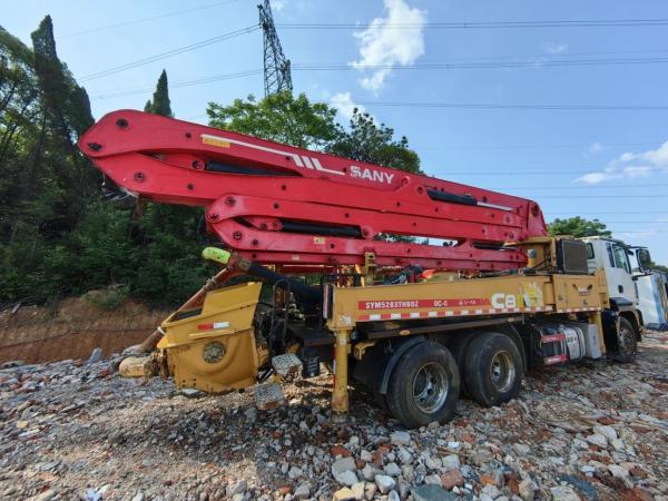 38m équipement lourd camion de pompage de béton d'occasion avec type de béton semi-sec