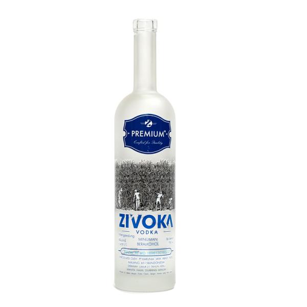 Customized Logo Acceptable Clear White 750ml Spirit Bottle for Rum Vodka and Whiskey