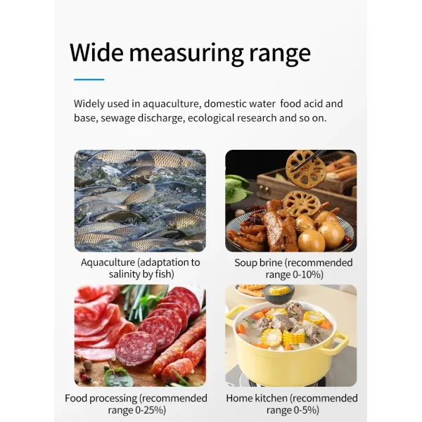 Multifunctional Portable Digital Salinity Meter High Accuracy for Water Salinity Analysis