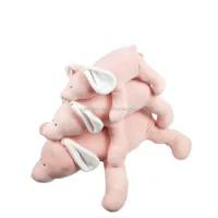 Lapin menteur oreille animale molle superbe faite sur commande de l'oreiller EN71 de cadeaux d'enfants d'OEM d'ODM de longue