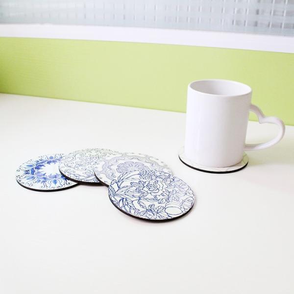 Eco Friendly 90x90mm Dye Sublimation Blanks For Beer Coffee