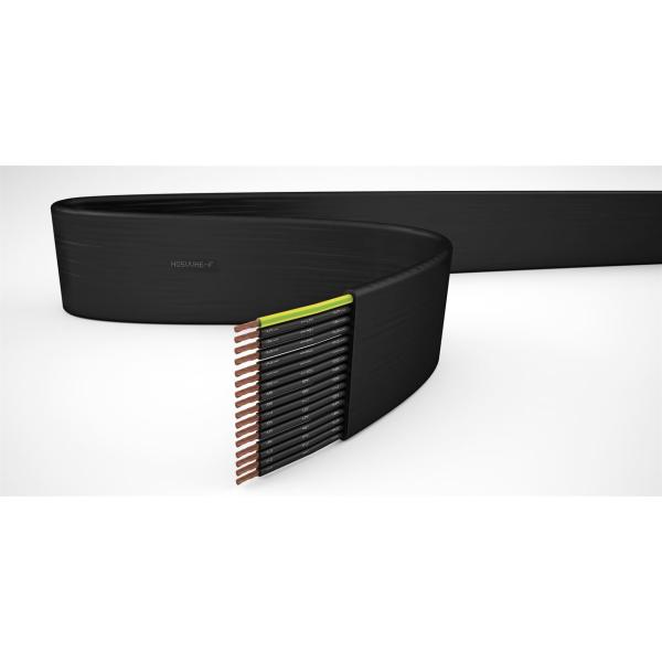 4 Core Flat Control Cable Flexible , Bare Copper Class 5 PVC Insulated Cable