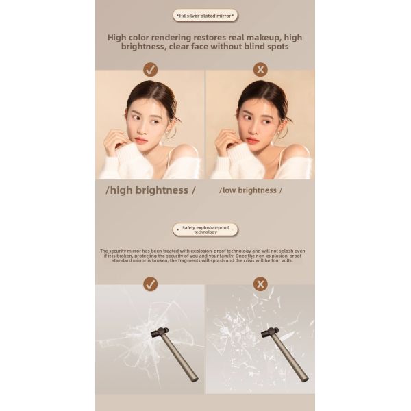 Luxury LED Rectangular Mirror Vertical Wall Mount Design Touch Switch Hot Seller Suitable for Hotel Elegant Modern Design