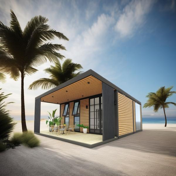 Casa de contenedores portátil de lujo moderno Estructura prefabricada de acero Villa móvil prefabricada Casa Hotel para troncos Eco-amigable
