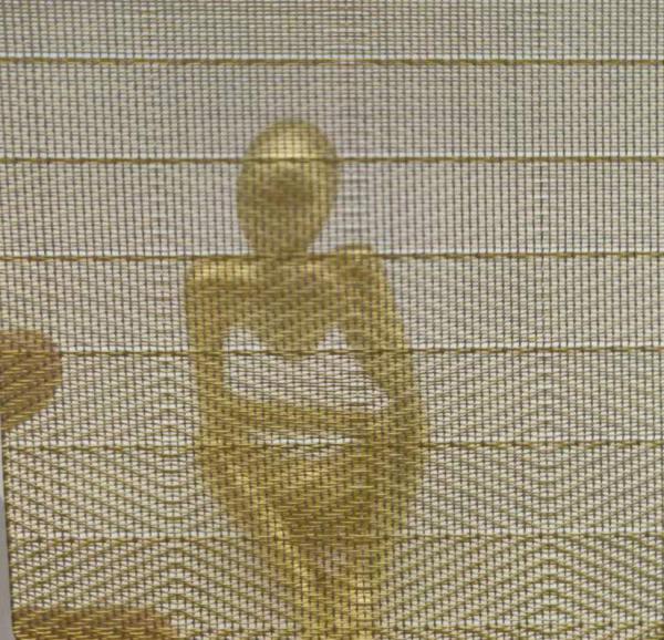 0.6mm Thickness Laminated Glass Metal Mesh Decorative For Industrial
